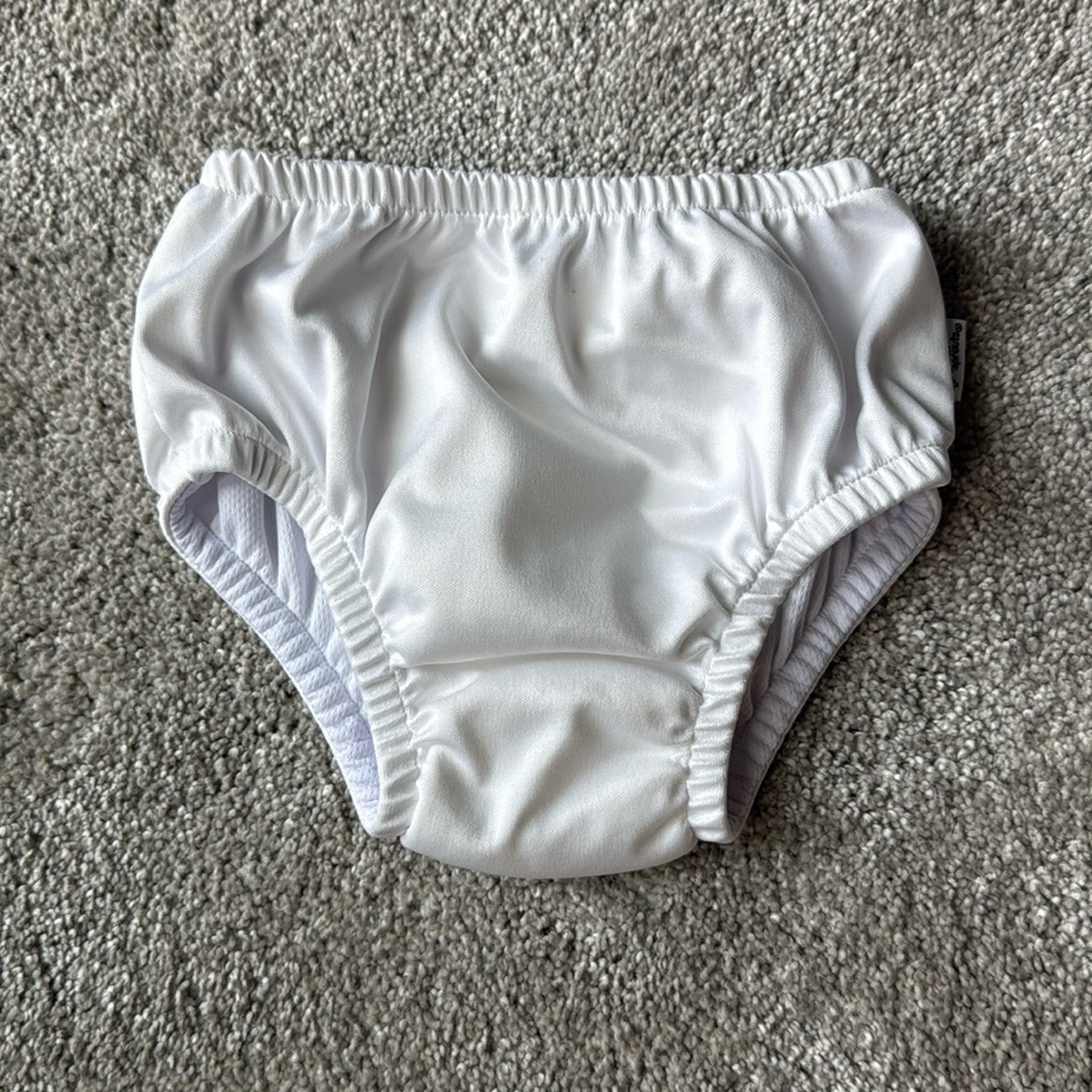 Green Sprouts- Reusable Swim Diaper, White, 18M